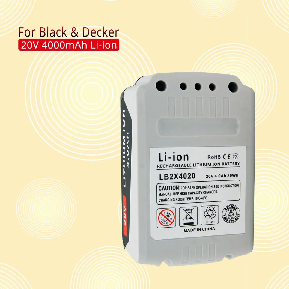 Ir 2021. LBXR20 LB20 LHT2220 LBX20 uzlādējams akumulators bezvada elektriskais instruments rezerves akumulators 20V 4000mah litija akumulators Attēls 3