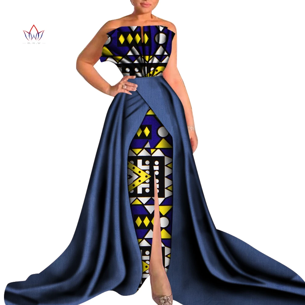 Ir 2021. Pavasara Plus Lieluma āfrikas Valkāt sieviešu garās puses-Apģērbs vintage āfrikas kleitas sievietēm āfrikas apģērbu WY4650 Attēls 4