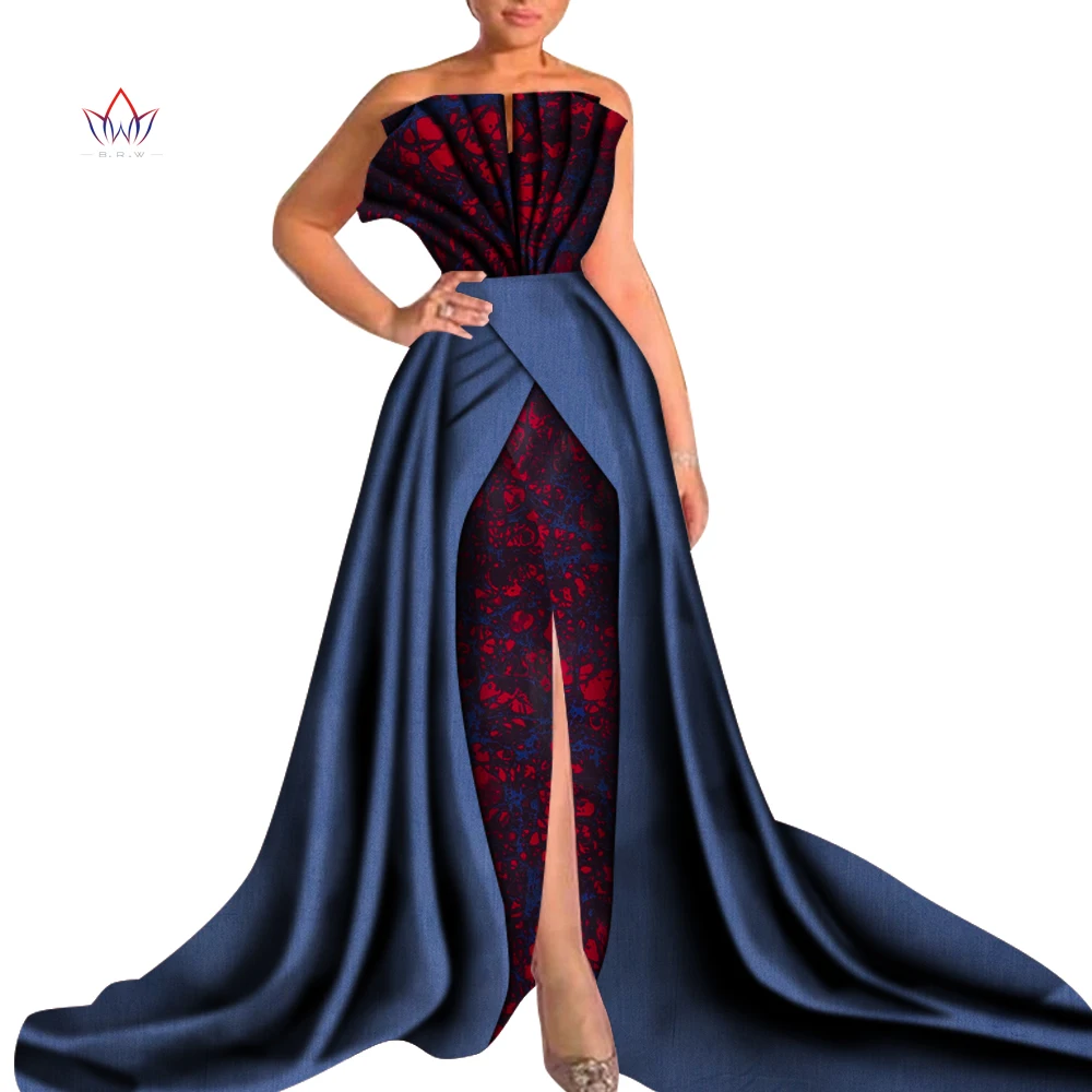 Ir 2021. Pavasara Plus Lieluma āfrikas Valkāt sieviešu garās puses-Apģērbs vintage āfrikas kleitas sievietēm āfrikas apģērbu WY4650 Attēls 5