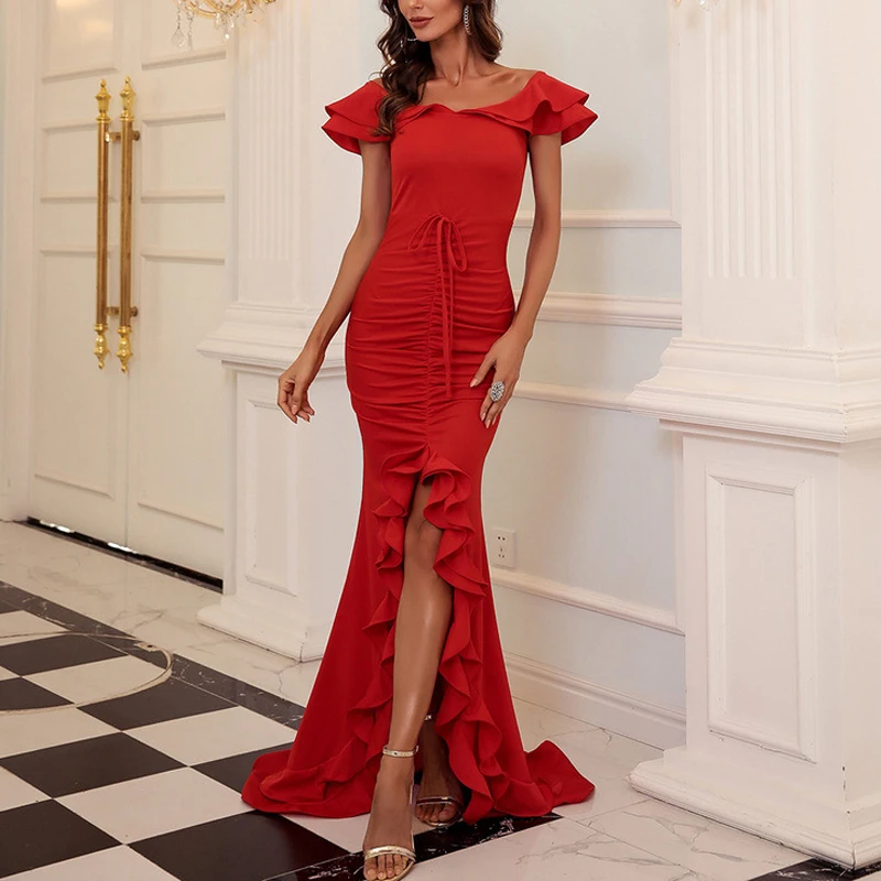 Ir 2021. Vintage Aukliņu Sarkanu Līgavas Kleitas Modes Pilna Garuma Halāti De Soire De Mariage Kāzu Svinības, Kāzu Balli Vestidos Attēls 1