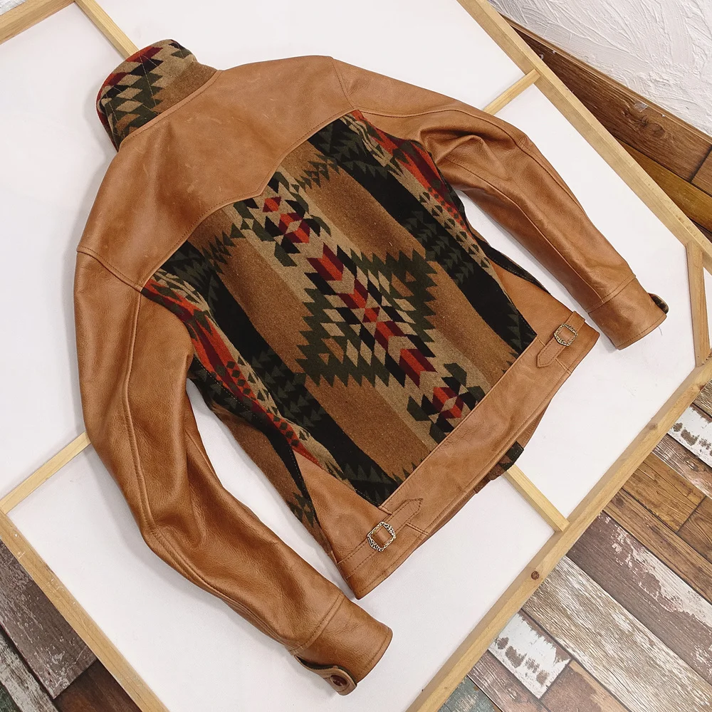 Ir 2021. Īstas Ādas Mētelis Par Vīriešu Āfrikas Navajo Pātagot Etniskā Vestes Cilvēks, Eiropas un Amerikas Stilu Plus 5XL Streetwear Attēls 1