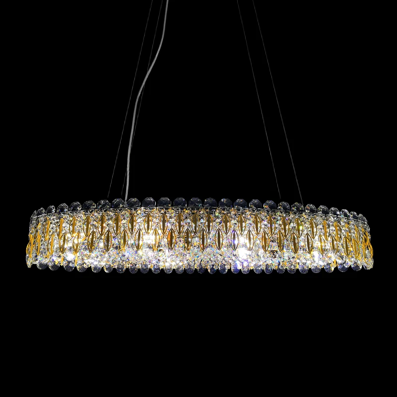Jaunais LED kristāla lustra dzīvojamā istaba, restorāns, apdares lampas dizainers luksusa zelta sala kristāla lustra Attēls 3