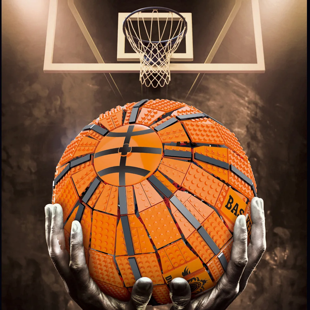 Jauns Diy Basketbola Bumbu Modeli, Celtniecības Bloki Radošo Km Superzvaigzni Basketbola Montāža Ķieģeļi Puzzle Zēniem Rotaļlietas Bērniem Dāvanas Attēls 1