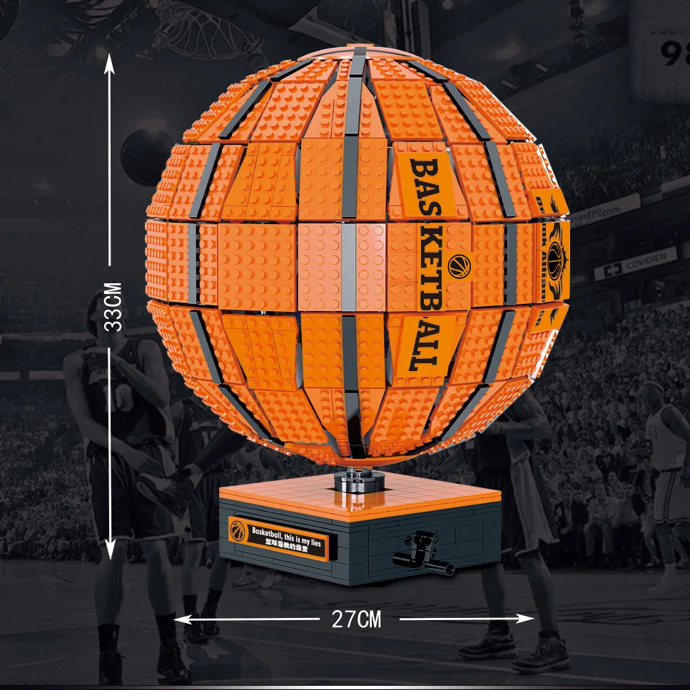 Jauns Diy Basketbola Bumbu Modeli, Celtniecības Bloki Radošo Km Superzvaigzni Basketbola Montāža Ķieģeļi Puzzle Zēniem Rotaļlietas Bērniem Dāvanas Attēls 2