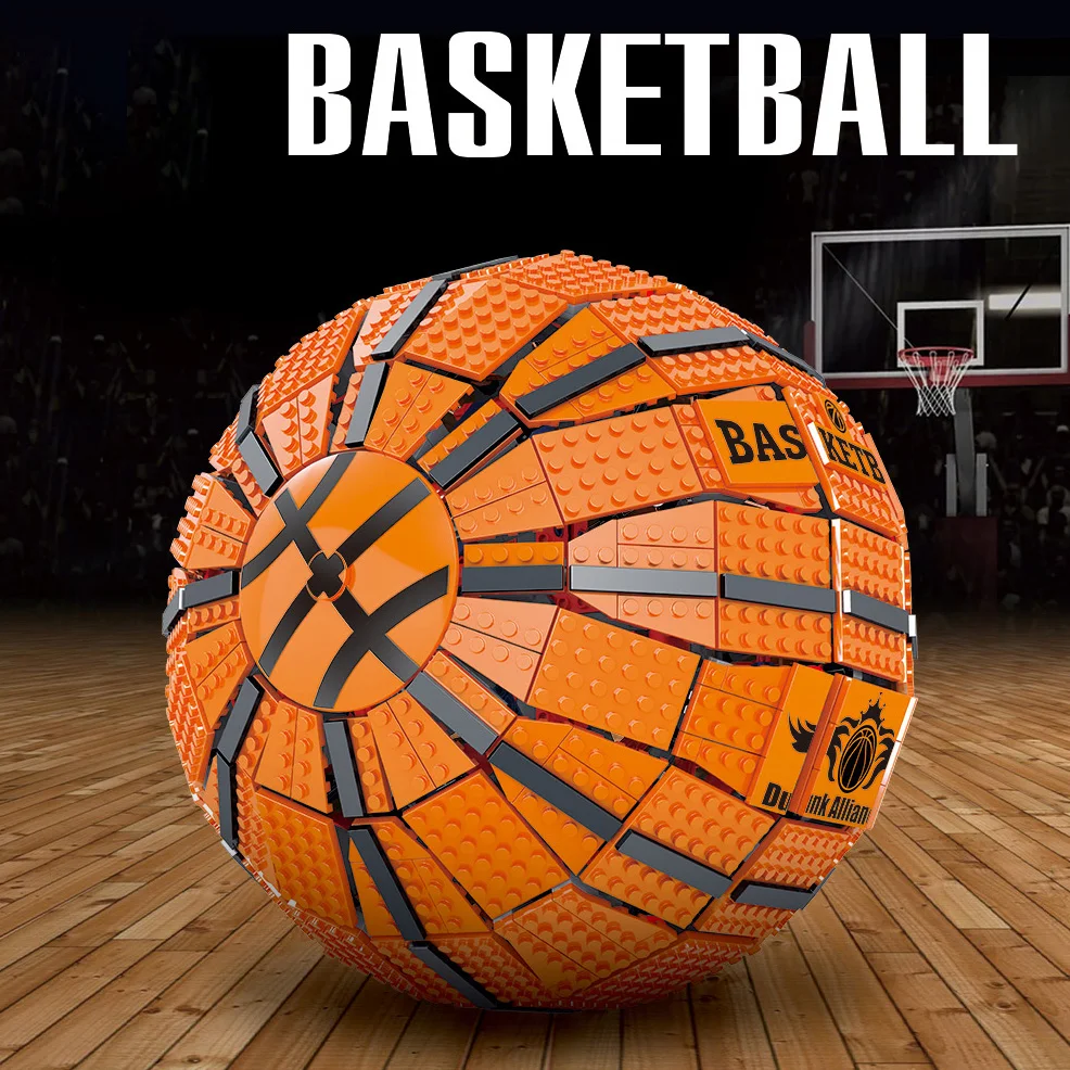 Jauns Diy Basketbola Bumbu Modeli, Celtniecības Bloki Radošo Km Superzvaigzni Basketbola Montāža Ķieģeļi Puzzle Zēniem Rotaļlietas Bērniem Dāvanas Attēls 5