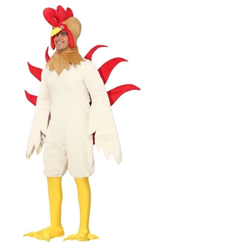 Jauns kostīms bērniem gailis cosplay pieaugušiem bērniem vistas dzīvnieku kostīms dzīvnieku Halloween Karnevāls puses Masku Tērpiem Attēls 2