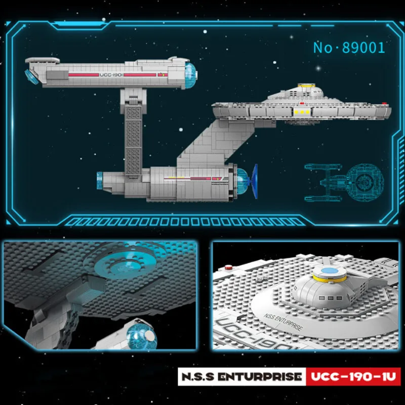 Jauns Radītājs Star Treks Kosmosa U. S. S Enterprise UCC-190-1U Smago Cruiser Modelis, Celtniecības Bloki, Ķieģeļi, Rotaļlietas Bērniem, Dāvanu Attēls 1
