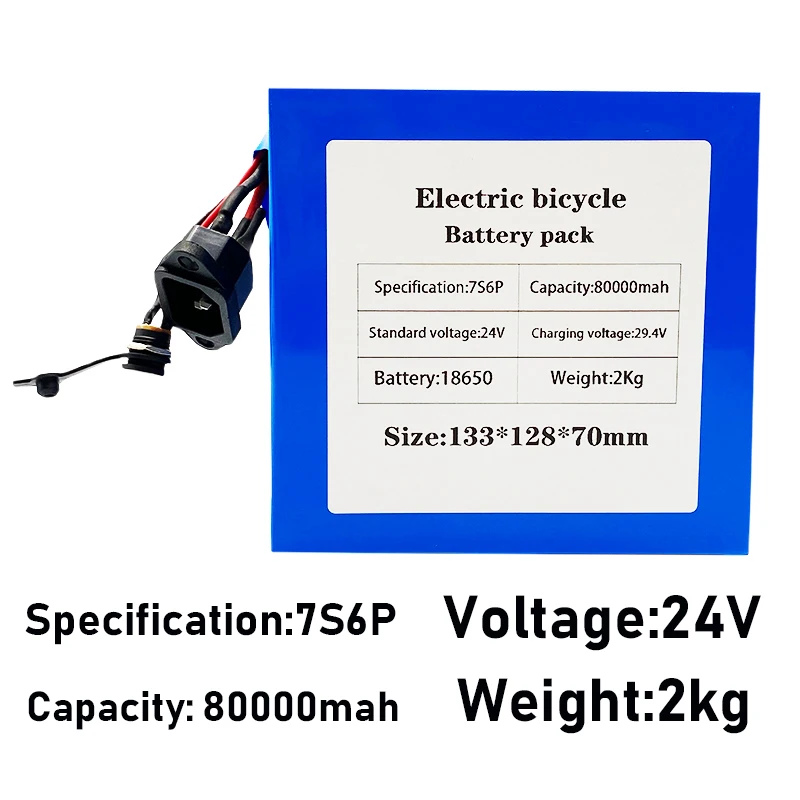 Jaunu 7S6P 24V 80000mAh akumulators 1000W 29.4 V 80000mAh litija akumulatoru ratiņkrēslu elektrisko velosipēdu Attēls 2