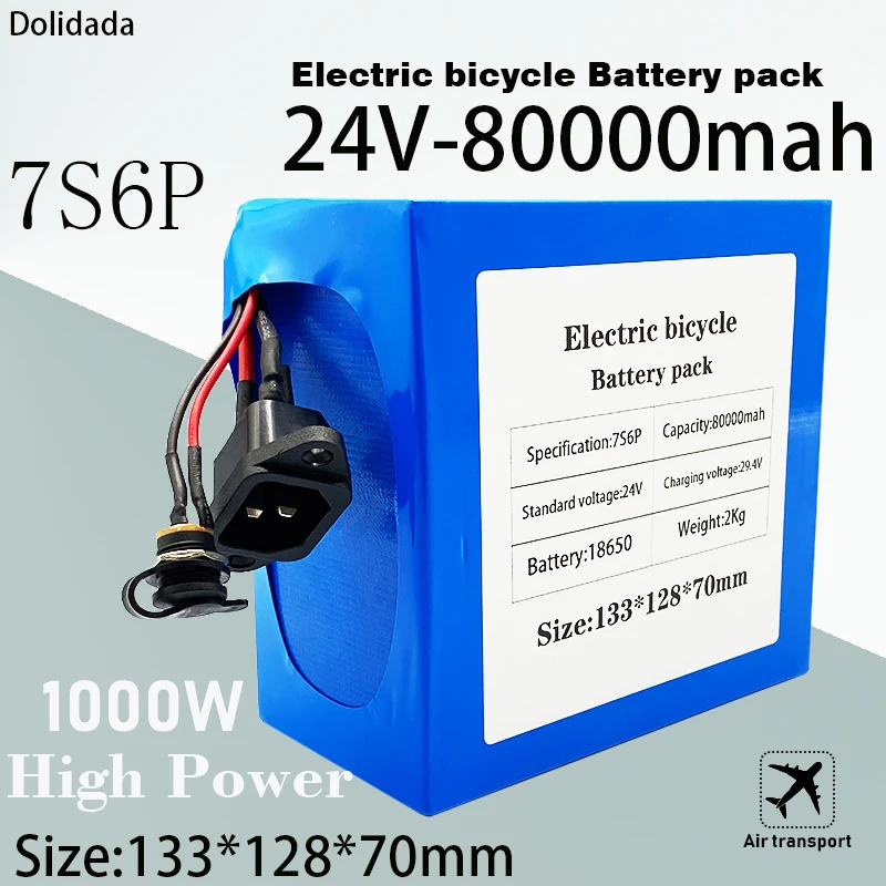 Jaunu 7S6P 24V 80000mAh akumulators 1000W 29.4 V 80000mAh litija akumulatoru ratiņkrēslu elektrisko velosipēdu Attēls 5