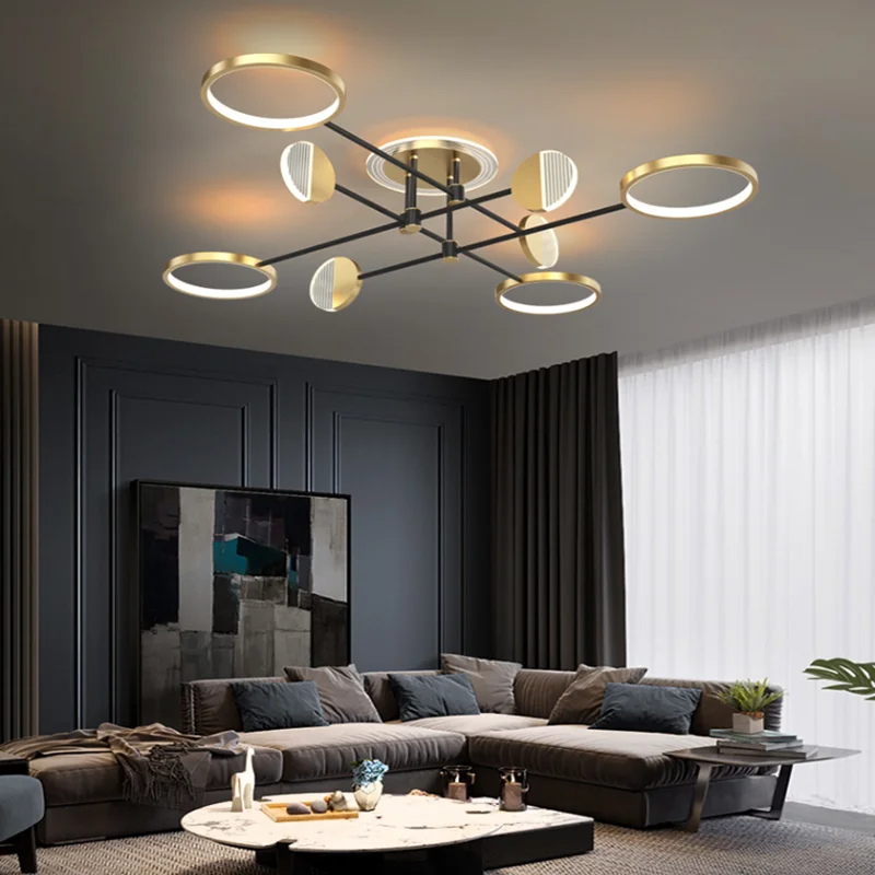 Jaunā stila dzīvojamā istaba lampas gaismas luksusa stila Ziemeļvalstu mūsdienu minimālisma lampu radošā zālē galvenie lukturi guļamistaba princese istabas lampas Attēls 1