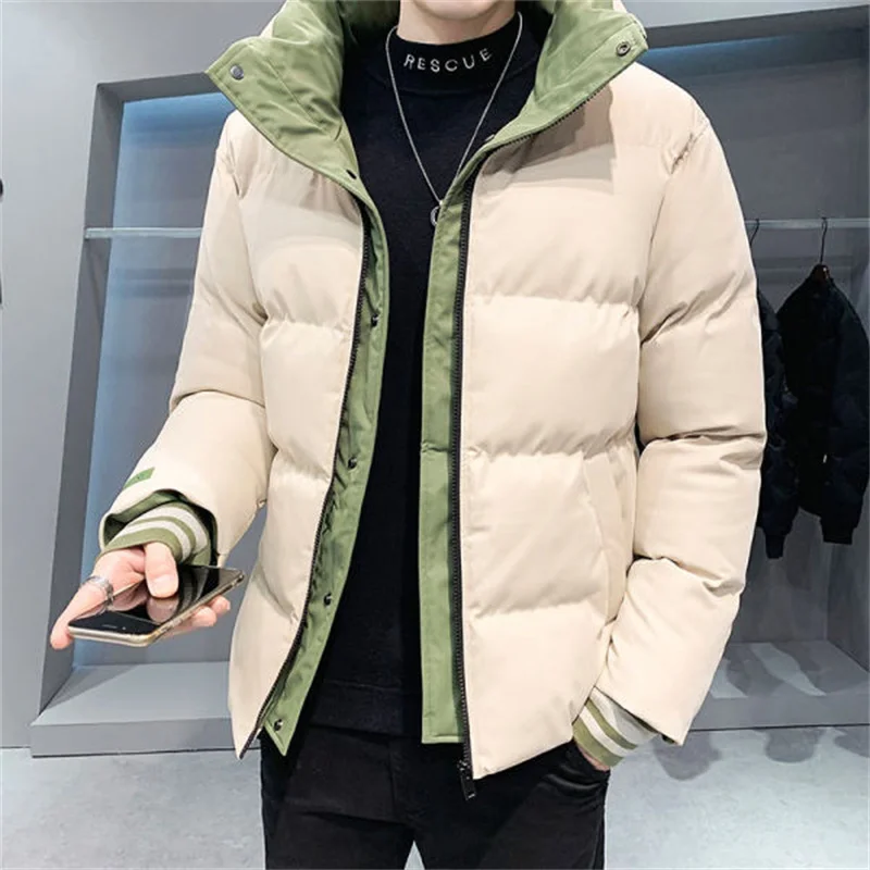 Jaunāko Japāņu kokvilnas-polsterēta jaka, vīriešu, rudens, ziemas jakas tendence sabiezējumu uz leju, polsterēta jaka Instrumenti polsterēta jaka Attēls 2