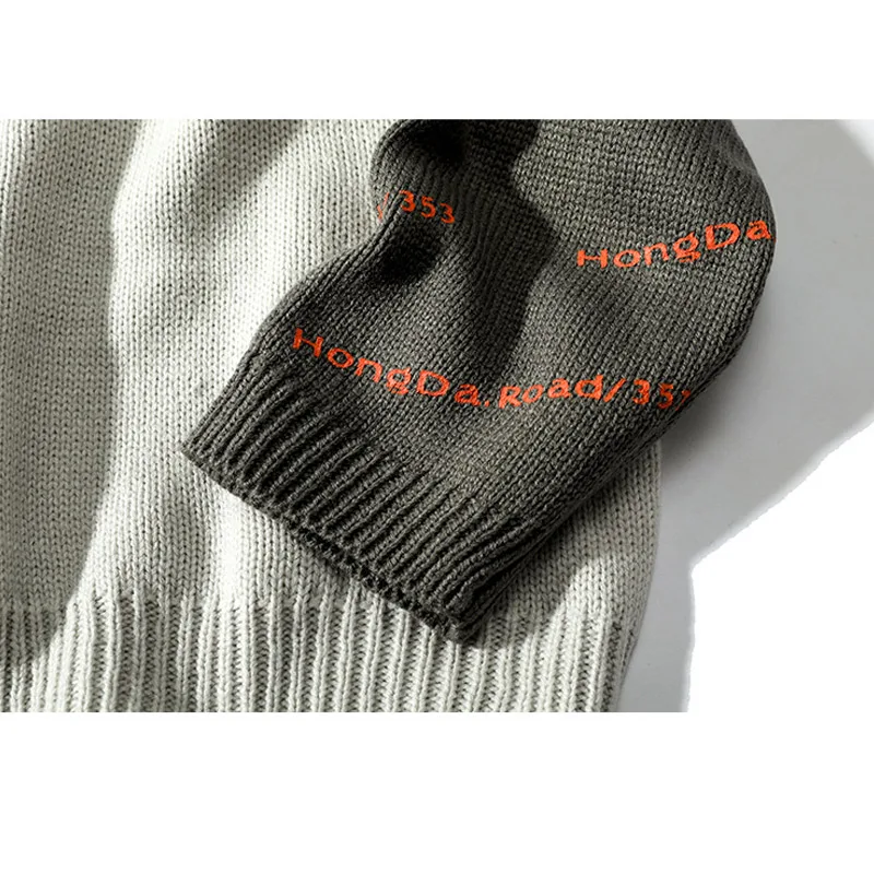 JING ZHE Vīriešiem Vintage Ziemas Džemperi Ir 2021. Pulovers Mens augstu uzrullētu apkakli korejas Modes Džemperis Vīriešiem Gadījuma Harajuku Drēbes Streetwear Attēls 2