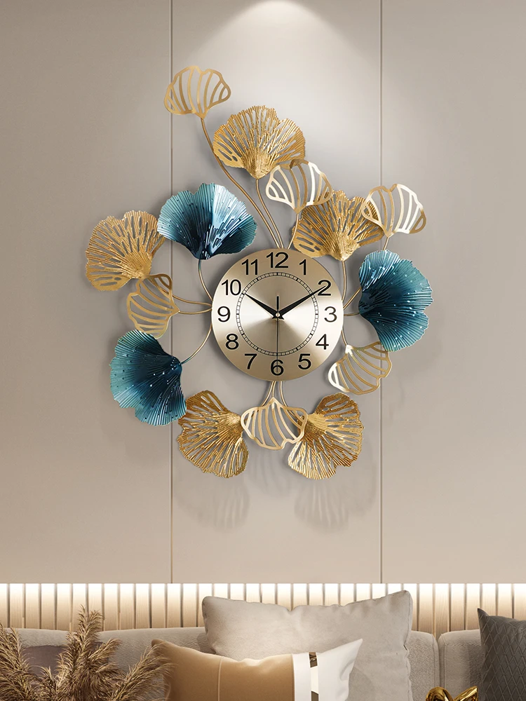Klusums Radošo Sienas Pulkstenis Ķīniešu Stilā Luksusa Lieli Metāla Guļamistabas Sienas Pulkstenis ar Modernu Dizainu Reloj De Mizots Mājas Dekoru DG50WC Attēls 5