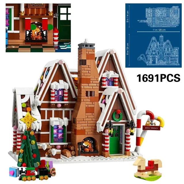 KM Draugiem dzīvoklis modeļa veidošanas bloku Santa Claus celtniecības bloku rotaļlietas bērnu dāvanu 10292 21319 10293 10267 Attēls 1