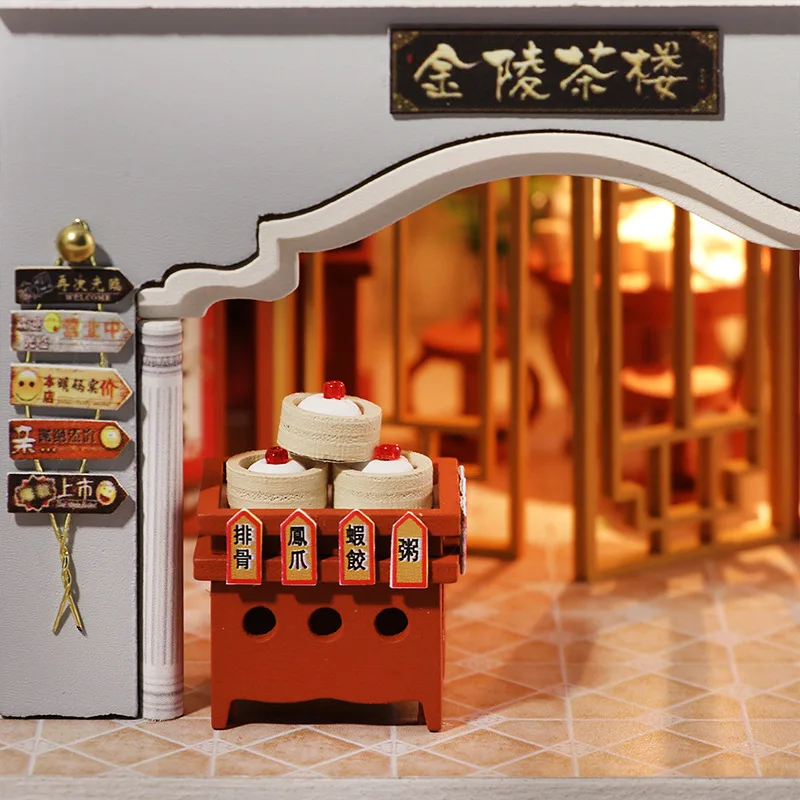 Leļļu Nams Rotaļlietas Radošo Dāvanu Dzimšanas Dienas Dāvanu Lingnan Raksturīgo Ēku Guandžou Yanyu Arcade Attēls 1