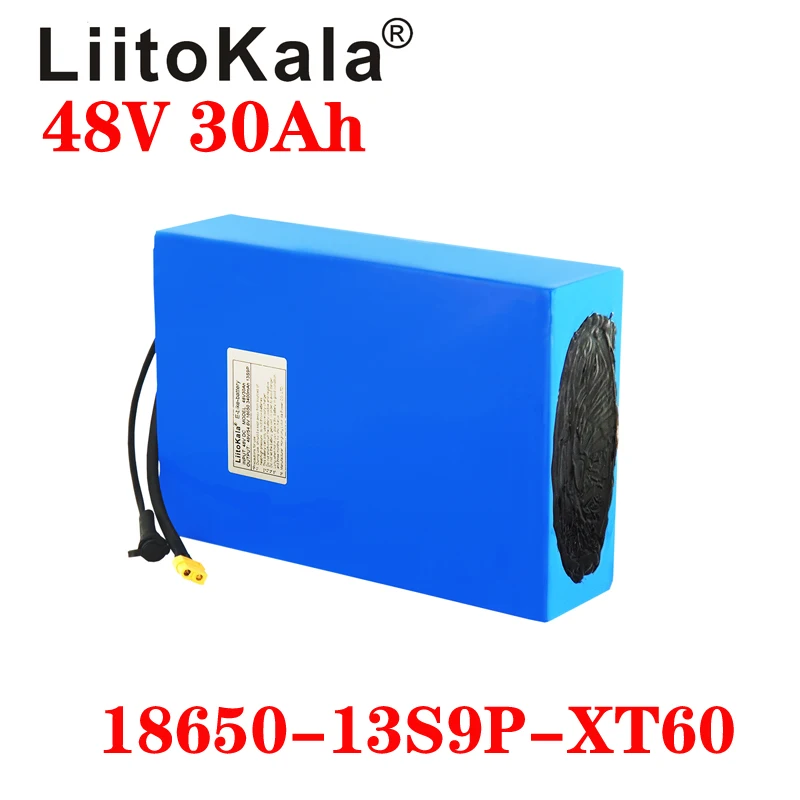 LiitoKala 48V 30ah 18650 13S9P Elektrisko Velosipēdu Akumulatora 48V 30AH 1000W Litija Akumulators Iebūvēts 20A BMS Elektrisko Velosipēdu Motoru XT6 Attēls 3