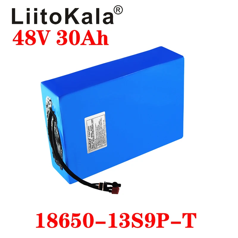 LiitoKala 48V 30ah 18650 13S9P Elektrisko Velosipēdu Akumulatora 48V 30AH 1000W Litija Akumulators Iebūvēts 20A BMS Elektrisko Velosipēdu Motoru XT6 Attēls 4
