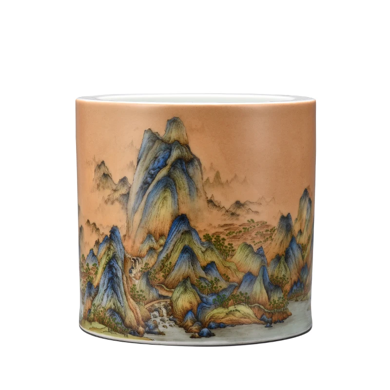 Lin Yuntang krāsainu emalju li jiangshan suku pot četras studiju jingdezhen keramikas izstrādājumi ar roku Attēls 1