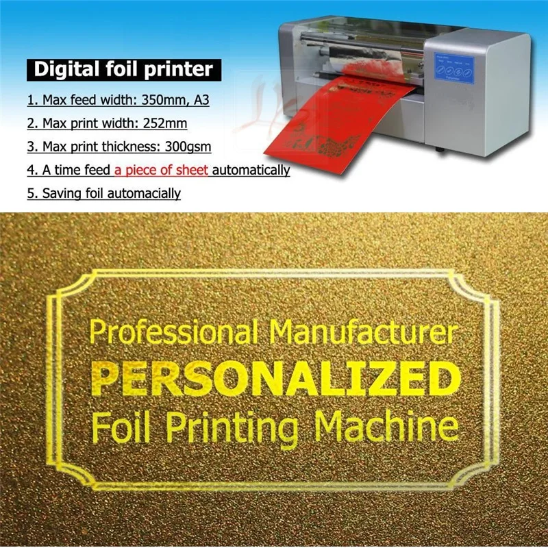 LY 400B folija preses mašīna digitālo karstā folijas zīmogs printeri, krāsu business card printing Karstās štancēšanas mašīna A4 un A3 Attēls 3