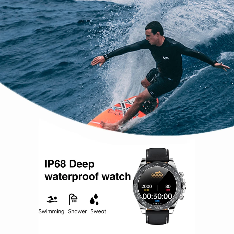 MAFAM 1.28 collu Smart Skatīties Vīrieši IP68 Ūdensnecaurlaidīga Bluetooth Zvanu Biznesa Smartwatches Pulkstenis Sirds ritma Monitors Vīriešu Skatīties Luksusa Attēls 1