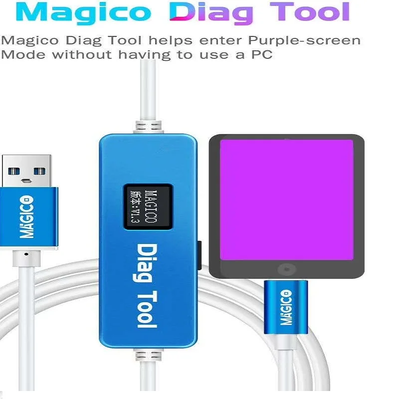 Magico Diag DFU Ievadiet Violeta Ekrāna Režīmā iPhone SEKSA iPad Lasīt, Rakstīt, Sērijas Numurs Nomainīt Cieto Disku Čipu Atslēgt WiFi Attēls 5