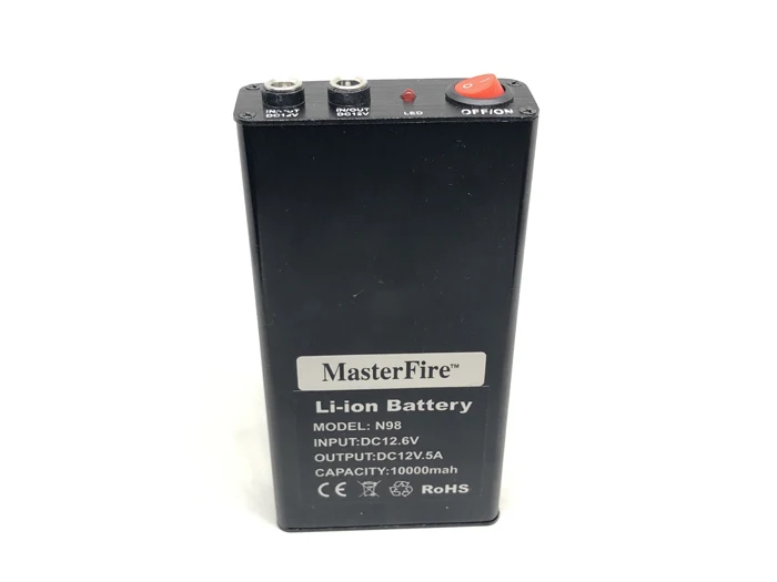 MasterFire alumīnija gadījumā 6500Mah dual izejas 12V 5A 2 rezultātu ligzda DC 12V li-ion akumulatoru,smart power CCTV CAM baterijas Attēls 1
