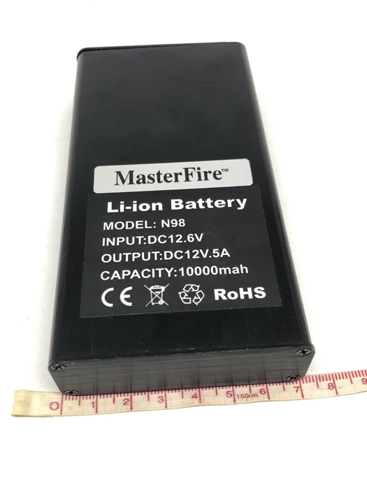 MasterFire alumīnija gadījumā 6500Mah dual izejas 12V 5A 2 rezultātu ligzda DC 12V li-ion akumulatoru,smart power CCTV CAM baterijas Attēls 3