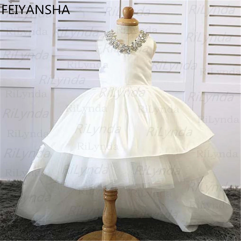 Meitenes kleita jauns salds princese kleita baby kids meitenes apģērbu, kāzu, banketu kleitu bērnu apģērbu kristāla dimants Attēls 3