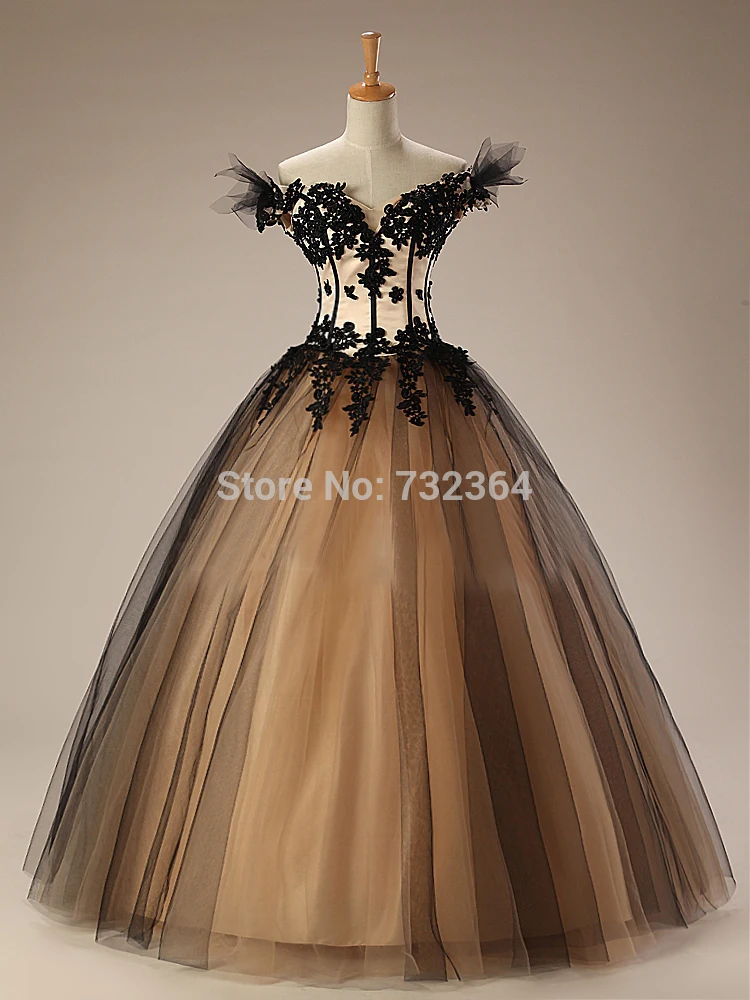 Melns plīvurs izšuvumi vintage viduslaiku kleita sissi princese Viduslaiku, Renesanses Kleita karalienes Kostīms Viktorijas / Belle bumbu Attēls 1