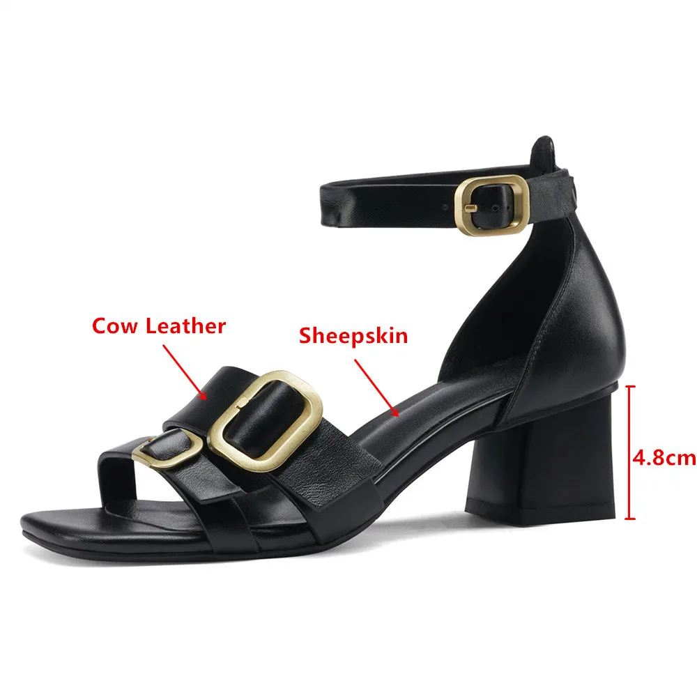 MILI-MIYA Gladiator Sieviešu Sandales 2021. Gada Vasaras Modes Sieviešu Chunky augstpapēžu kurpes Siksnu Sprādzes Peep Toe Ērti Kleitu Kurpes Attēls 3