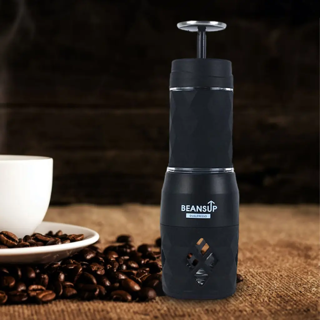 Mini Espresso Mašīna Manuāli Darbināms Saderīgu Kapsula & Kafijas Manuāla Rokas Kafijas Automāts Ceļojumu Tūrisma Birojā Attēls 3