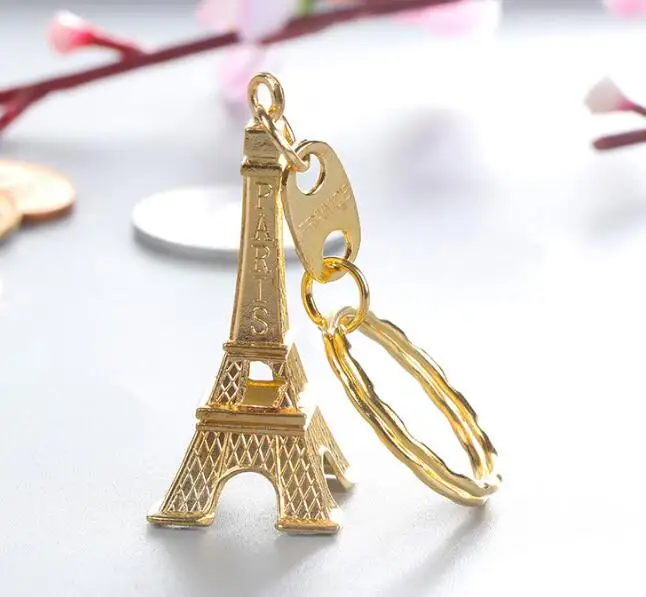 Modes Klasisks franču Francija Suvenīru Parīzes Eifeļa Tornis 3D Modeli Keychain Retro Mini Metāla Parīzes Keyring Key Chain Gredzenu SL6071 Attēls 3