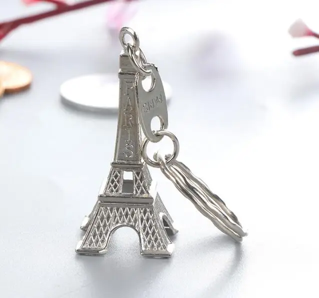 Modes Klasisks franču Francija Suvenīru Parīzes Eifeļa Tornis 3D Modeli Keychain Retro Mini Metāla Parīzes Keyring Key Chain Gredzenu SL6071 Attēls 5
