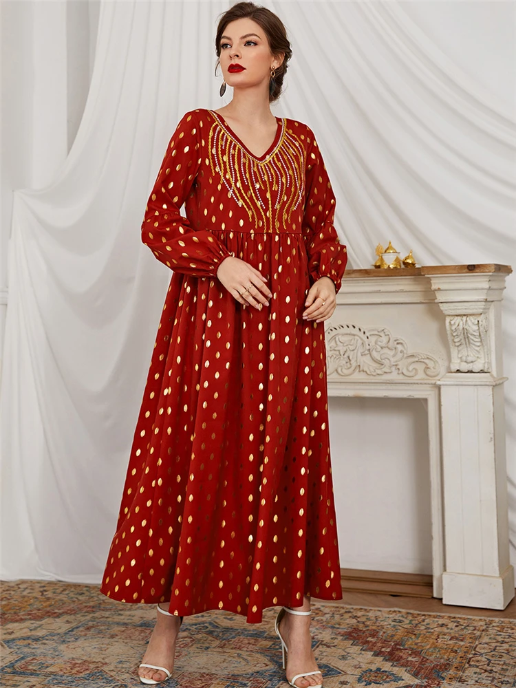 Musulmaņu Modes Kleita Vestido Longo Dubaija Abaya turku Islāma Arābu Āfrikas Sieviešu Drēbes Femme Musulmane Caftan Marokens Kaftan Attēls 1