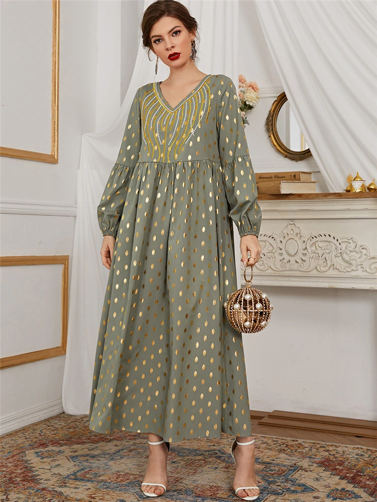 Musulmaņu Modes Kleita Vestido Longo Dubaija Abaya turku Islāma Arābu Āfrikas Sieviešu Drēbes Femme Musulmane Caftan Marokens Kaftan Attēls 2