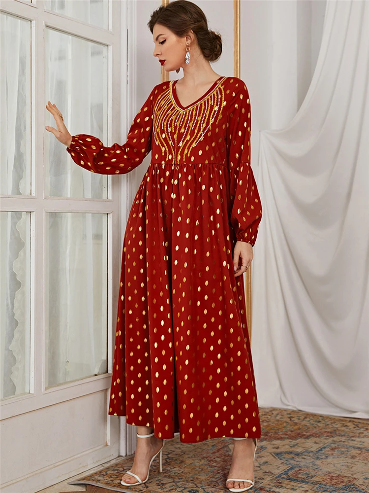 Musulmaņu Modes Kleita Vestido Longo Dubaija Abaya turku Islāma Arābu Āfrikas Sieviešu Drēbes Femme Musulmane Caftan Marokens Kaftan Attēls 5