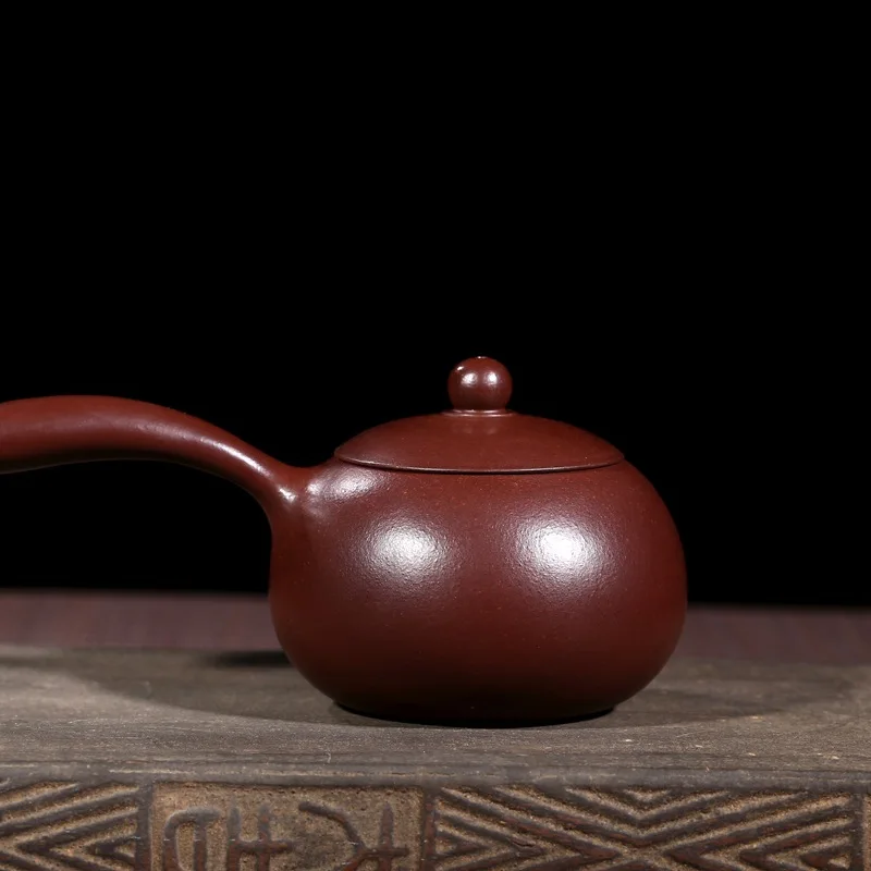Māla tējkanna Yan Liquan roku darbs izejvielas, purpura, spilgti sarkans māls Tang Yu tējkanna mājas kungfu tējas komplekts glezniecības zelta Attēls 4