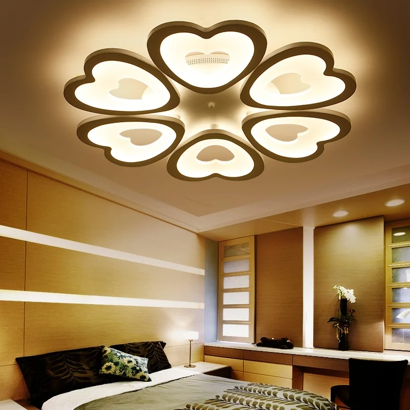 Mūsdienu Akrila Sirdis LEDCeiling Gaismas Mājas dzīvojamā istaba guļamistaba studiju lampas tirdzniecības vietu apgaismojuma griestu lampas AC110-240V Attēls 1