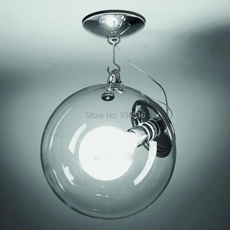 Mūsdienu burbulis stikla Bumbu Griestu Gaismas Karājas Bēniņi Restorāns Dinning Room Spīdumi Stikla E27 LED Griestu Lampas Armatūra Attēls 1