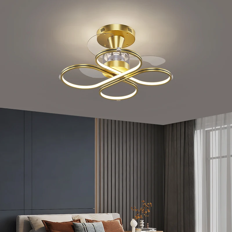 Mūsdienu LED Griestu Ventilators ar Gaismas Dzīvojamā istaba, guļamistabas interjers LED Griestu ventilators, lampas, apgaismes armatūru mājas griestu ventilatori Attēls 1