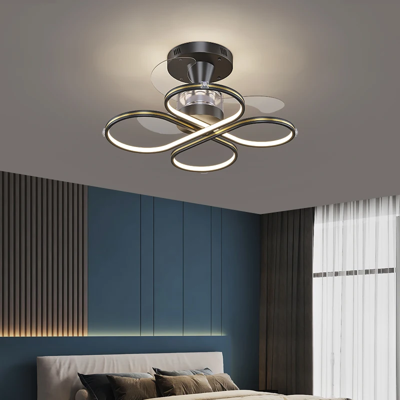 Mūsdienu LED Griestu Ventilators ar Gaismas Dzīvojamā istaba, guļamistabas interjers LED Griestu ventilators, lampas, apgaismes armatūru mājas griestu ventilatori Attēls 2