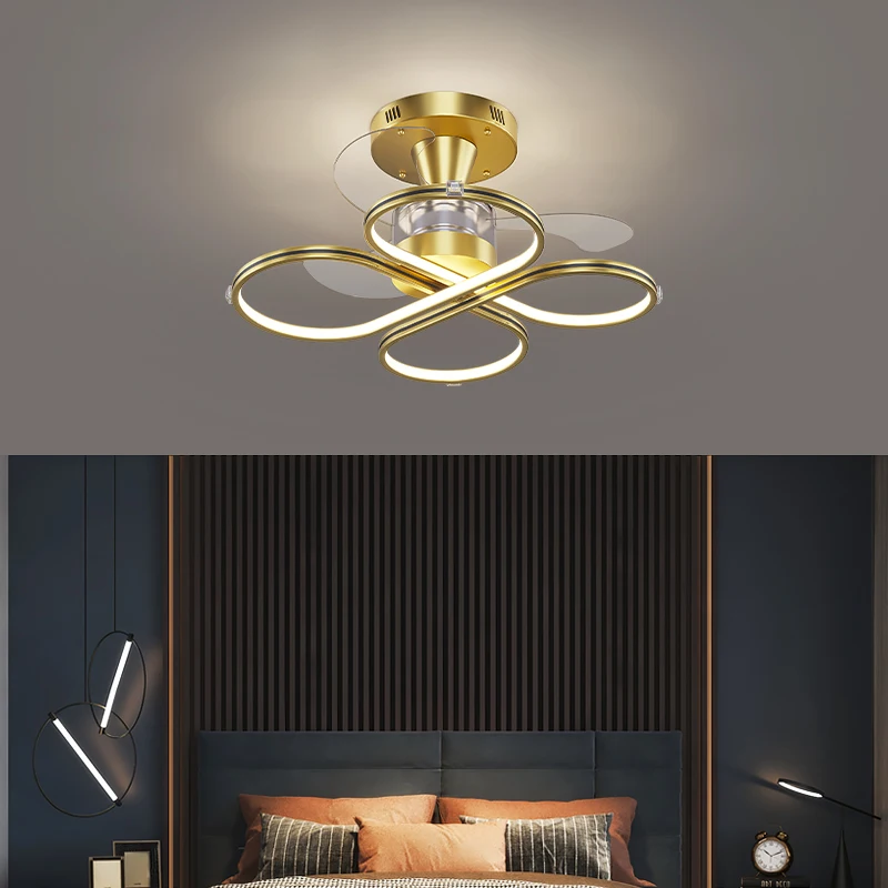 Mūsdienu LED Griestu Ventilators ar Gaismas Dzīvojamā istaba, guļamistabas interjers LED Griestu ventilators, lampas, apgaismes armatūru mājas griestu ventilatori Attēls 4