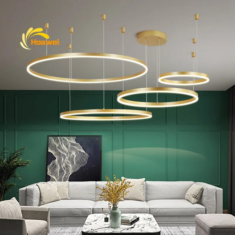Mūsdienu Metāla LED Lustras Apgaismojums Spīdumu Dzīvojamā Istaba Villa Interjera Dekorēšana Kulons Lampas Apgaismojums Virtuvē Gaismas Ķermeņi, Attēls 3