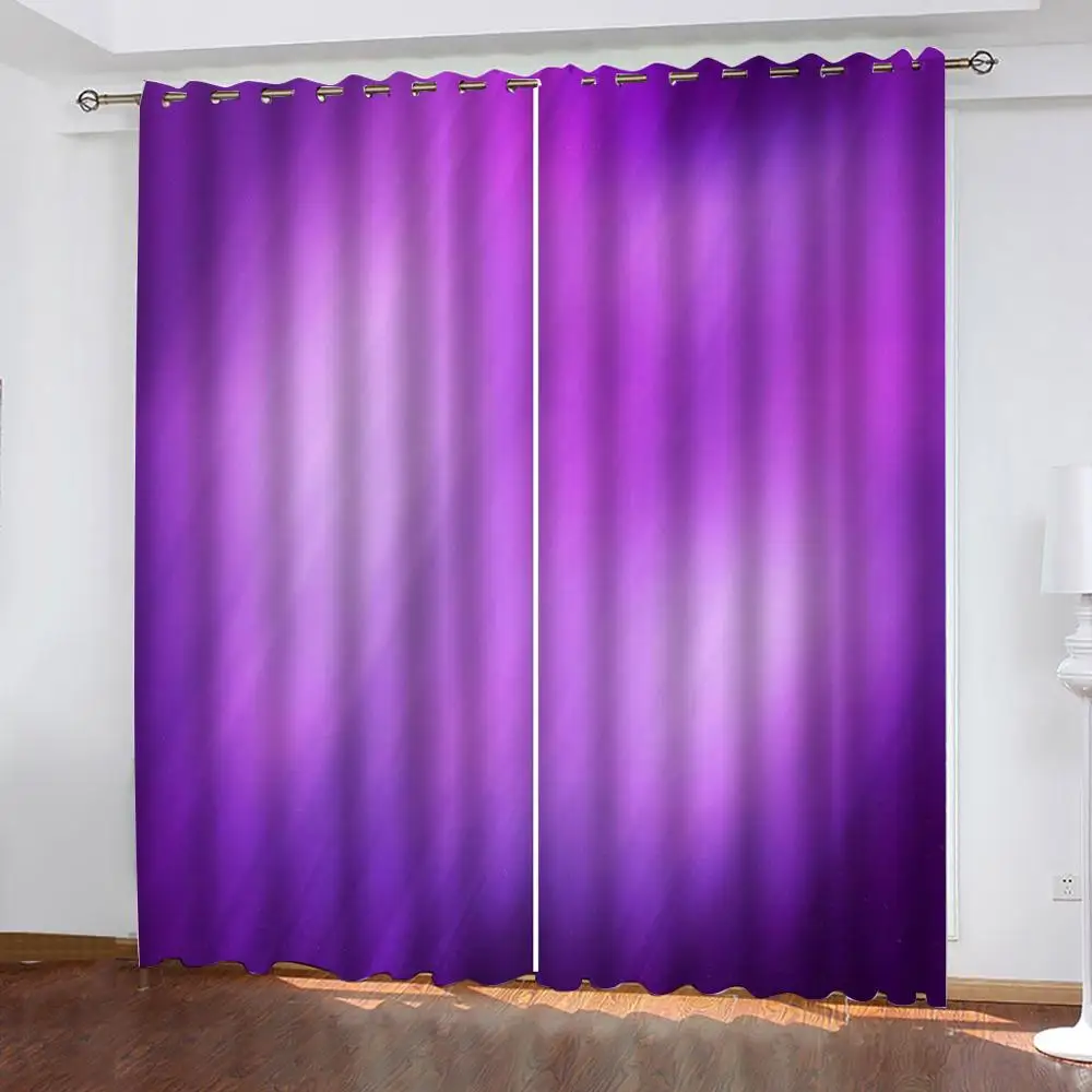 Mūsdienu Mājas Dekorēšana Dzīvojamā Istaba Aizkari violeta cietā aizkari 3D Aizkari viesistabā Blackout Attēls 3