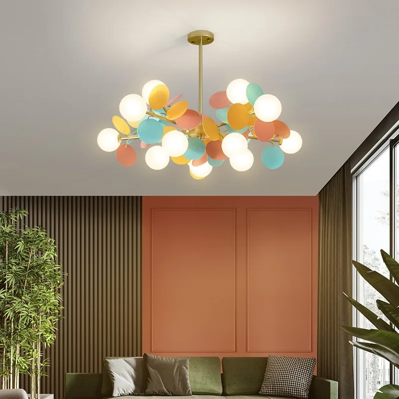 Mūsdienu Spuldzes LED Lustras Luksusa Multi-head Home Deco Lustras Apgaismojums Bērniem, viesistaba, Guļamistaba Stikla Bumbu Pusdienot Ianp Attēls 5