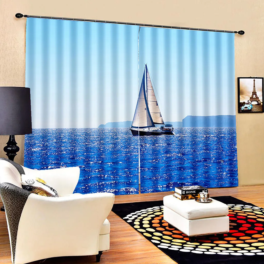 Mūsdienu tapetes viesistabā dabas ainava ūdenskritums aizkari 3D Logu Aizkari Dzīvojamā Istaba Guļamistaba Attēls 5