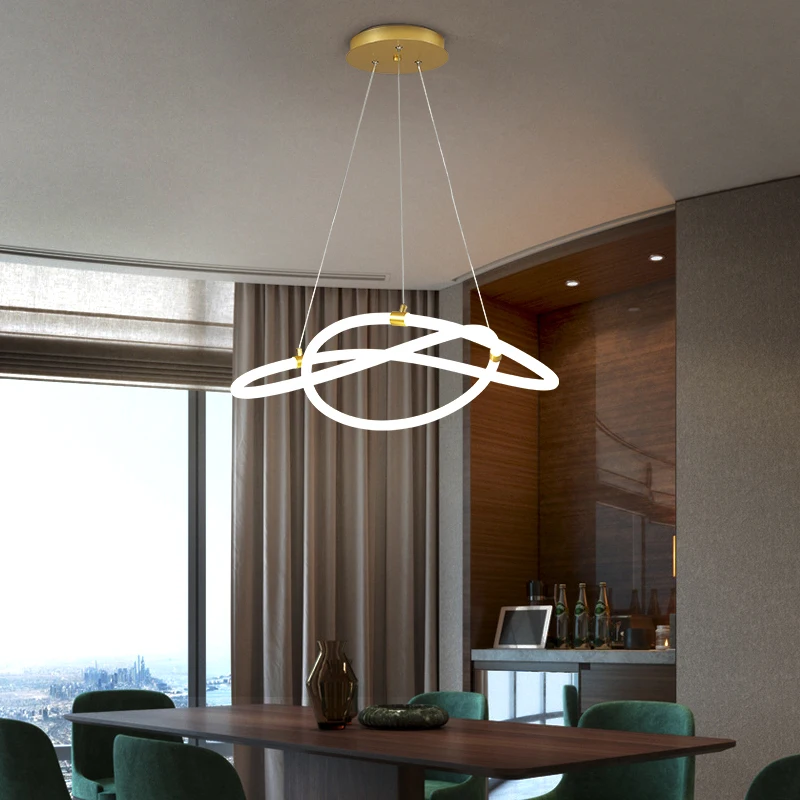 NEO Blāzma Jaunu, Modernu led Pendant Gaismas Diningroom dzīvo jamo istabu Virtuvē karājas gaismas 360° Mirdzumu Kulons Lampas piederumi Attēls 5