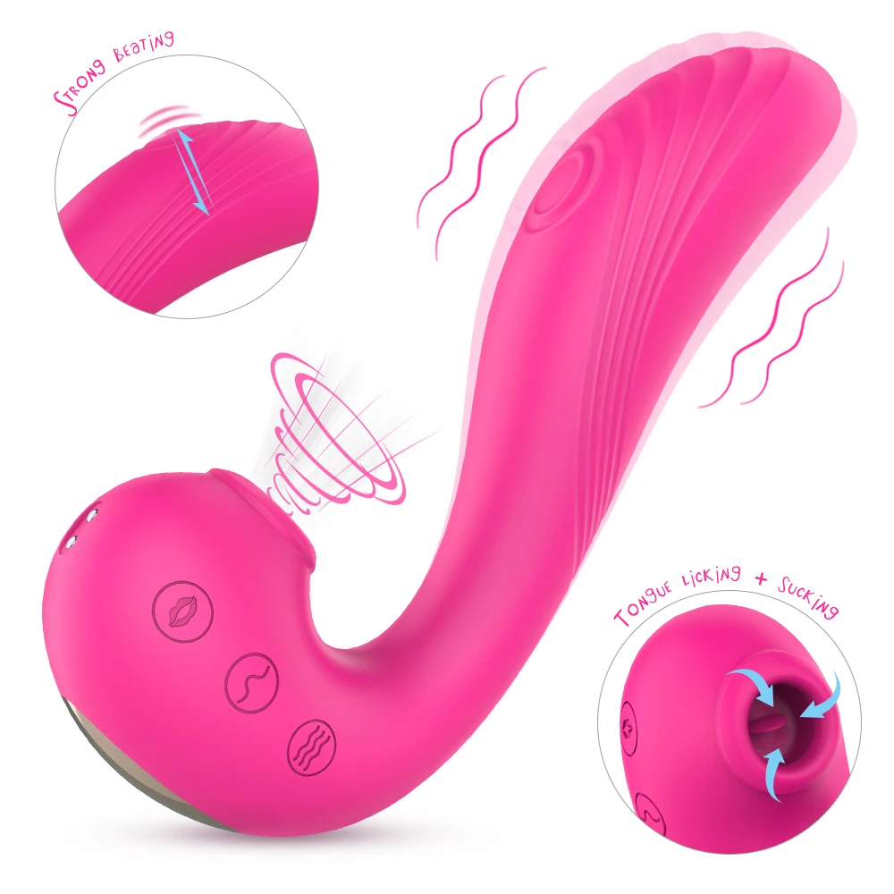 Nepieredzējis Vibrators Seksa Rotaļlieta Sievietēm Krūšu Galu Zīdējs Vibrators Sievietes Klitora Stimulators Licking Mēles Pieaugušo Seksa Rotaļlietas, Seksa Veikals Attēls 3