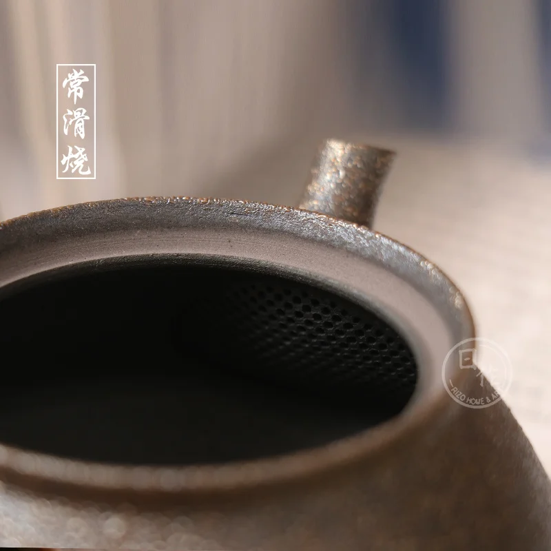 No Japānas bieži slidena ierakstīt pusē ielieciet tējkannas cukurniedru Tian Detai karbonizēta horizontālā rokā ar filtru ilgst pot Attēls 1