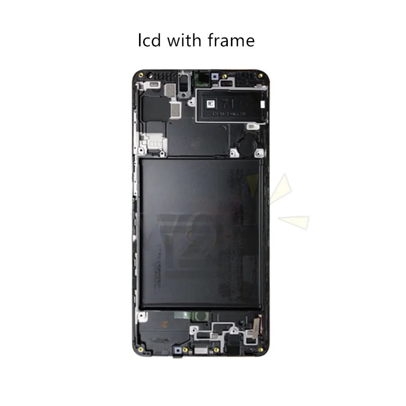 OLED, Samsung Galaxy A71 A715 LCD Displejs, Touch Screen Digitizer Montāža Ar Rāmi a715f Ekrāna Rezerves daļas, Remonts Attēls 2